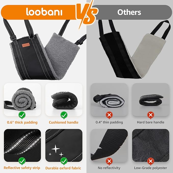 LOOBANI Dog Sling for Large Dogs Hind Leg Support, Portable Dog Lift Harness for Back Legs, Comfortable Leg Support Assistance for Elderly Dogs with Hip, ACL Brace, Senior, Injured