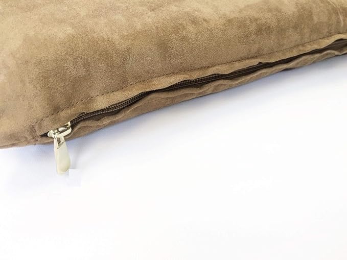 Luxurious Comfort Pet Dog Bed External Cover for Small and Large Dogs - Cover ONLY (36"x29" (34"x27"x3"), Suede - Brown)