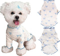 Small Dog Clothes Extra Small Dogs Spring Summer Dress Cute Soft and Breathable Outfits for Female Chihuahua Shih Tzu Yorkshire Puppy Cats (Blue, Medium)