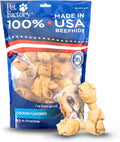 Pet Factory 100% Made in USA Beefhide 4" Knotted Bones Dog Chew Treats - Chicken Flavor, 18 Count/1 Pack
