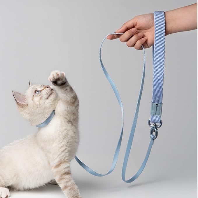 Cat Harness and Leash 2-in-1, Escape Proof Anti-Chocking Harness Adjustable Lighweight Leash for Walking Outoor Training for Kitten Small Large Cats Puppy, US IDA Bronze Award (Blush Pink)