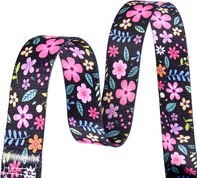 Dog Collar with Bohemia Floral Tribal Geometric Patterns - Soft Ethnic Style Collar Adjustable for Small Medium Large Dogs(Floral,XS)