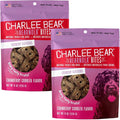 Charlee Bear Crunchy Dog Treats, Bearnola Bites Cranberry Cobbler, Puppy Training Treats, Vegan Dog Snacks, 8 oz Bags (2), Made USA