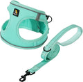 BELLA & PAL Step in Vest Harness for Small and Medium Dogs, No Pull Small Dog Harness with Leash Set, Comfortable Air Mesh Dog Vest Harness with Reflective Strip (Light Green, L)