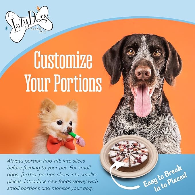 The Lazy Dog - Happy Birthday Pie Dog Treat for a Special Boy (5 oz). A Treat for Your Special Friend’s Celebration Day! (Includes Bonus Birthday Sign!)