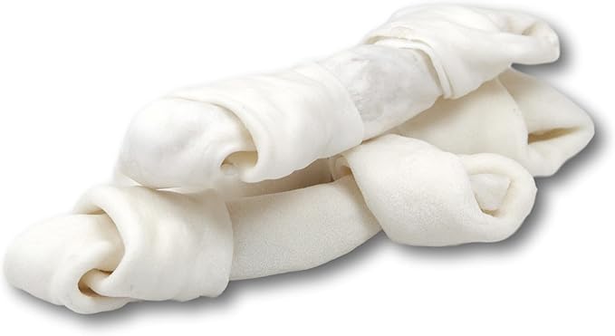 Top Dog Chews - Natural Beef Rawhide Bones (3 Pack), 8"-10" Long-Lasting Dog Bones for Aggressive Chewers, Digestible Dog Treats for Small, Medium & Large Breeds (3 Pack, 3, Count)