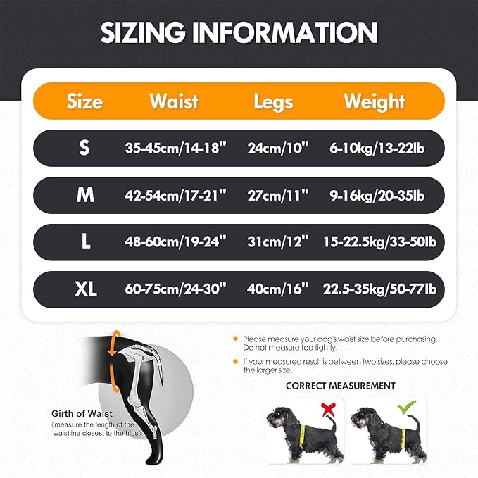 JOHNBOLIN Dog Lift Harness, Dog Sling with Padded, Hind Leg Support to Help Rehabilitate, Helps Senior, Injured, Disabled and After ACL Surgery Dogs (Grey, Medium)