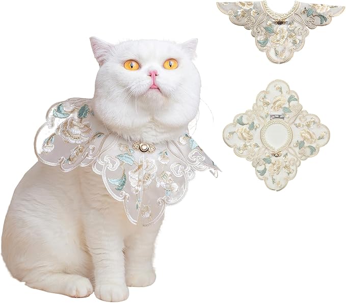 Leo Kitty Silky Pet Bandana for Small Cats & Small Dogs — Handcraft; Warm, Breathable Collar Outfit; Holiday cat Costume Accessory (Christmas, Halloween, New Year). Gift-Ready — top Gifting Choice