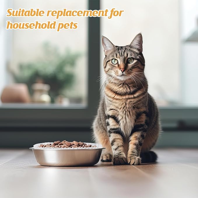 1000 Pcs Bulk Large Pet Disposable Feeding Bowls Liner Cat Food Bowls Paper Liner Pets Disposable Feeding Bowl Small Paper Cat Plates for Small Dogs Cats Dish Bowl(White)