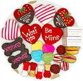 Bonne et Filou Valentine Dog Treats, Gift Box of 22 Luxury Macarons, Truffles & Bone Cookies, Healthy & Delicious Snacks for Medium to Large Dogs