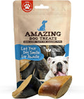 Amazing Dog Treats Peanut Butter Stuffed Cow Hooves (5 Count) - Filled Hooves - Peanut Butter Filled Bones for Dogs - Cow Hooves for Dogs