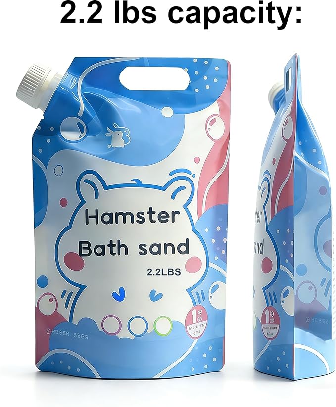 Meow&Woof Hamster Sand, 2.2LBS Chinchilla Dust Bath, 100% Natural Sands for Hamster Bath, No Dust Potty Litter Sand for Chinchillas Gerbil Syrian Mice, Small Animals Supplies (Flower Smell)