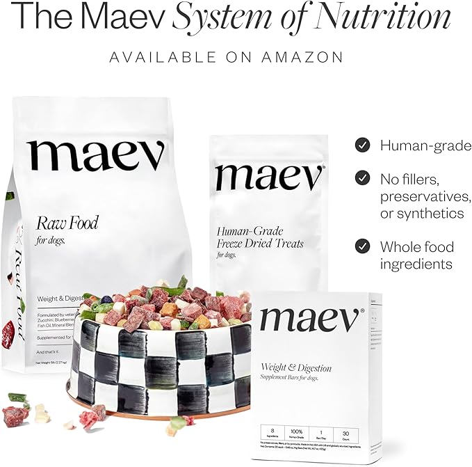 Maev Human-Grade Freeze Dried Raw Beef Liver Treats | 100% USDA Certified Single-Ingredient | Healthy, Human-Grade Dog Snacks | Perfect for Training & Sensitive Diets (Pack of 3)