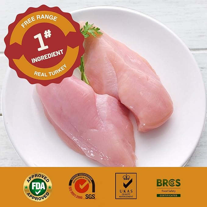 PAWUP Turkey Dog Treats, Turkey Wrapped Beef Tendon, Rawhide Free, Bone-Shaped Sticks Turkey Treats for Medium & Large Dogs (36 g/Stick, 2 Count)