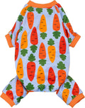 Fitwarm Carrot Dog Flecce Pajamas, Funny Easter Outfit for Small Dogs Boy Girl, Cute Pet Clothes, Blue, Orange, Red, Green, Small