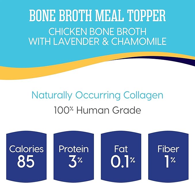 Solid Gold Chicken Bone Broth for Dogs - Grain Free Dog Food Topper Rich in Collagen and Superfoods - Nutrient Dense Dog Gravy Topper for Dry Food - Promotes Gut Health and Hydration - Single