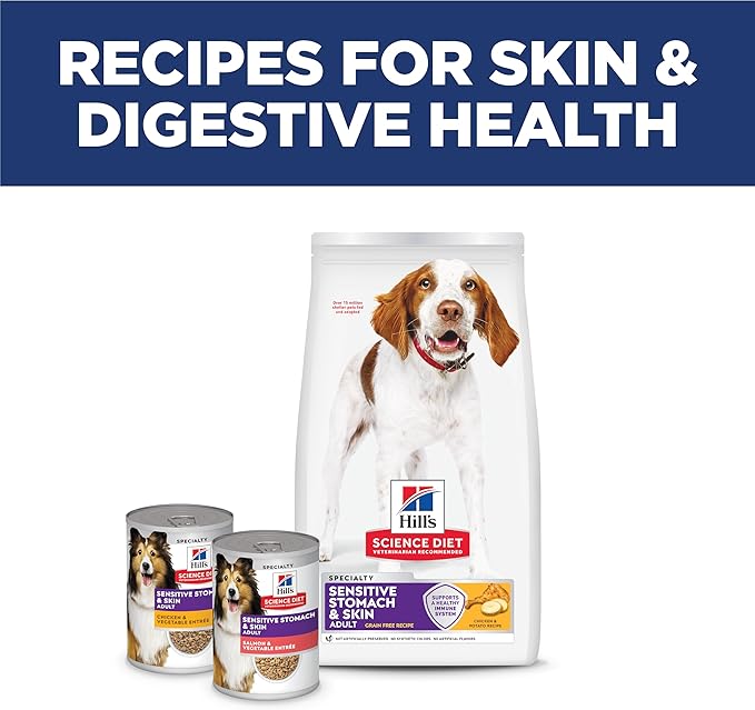 Hill's Science Diet Adult Sensitive Stomach & Skin Grain Free Dry Dog Food, Chicken & Potato, 24 lb. Bag (Updated Formula)