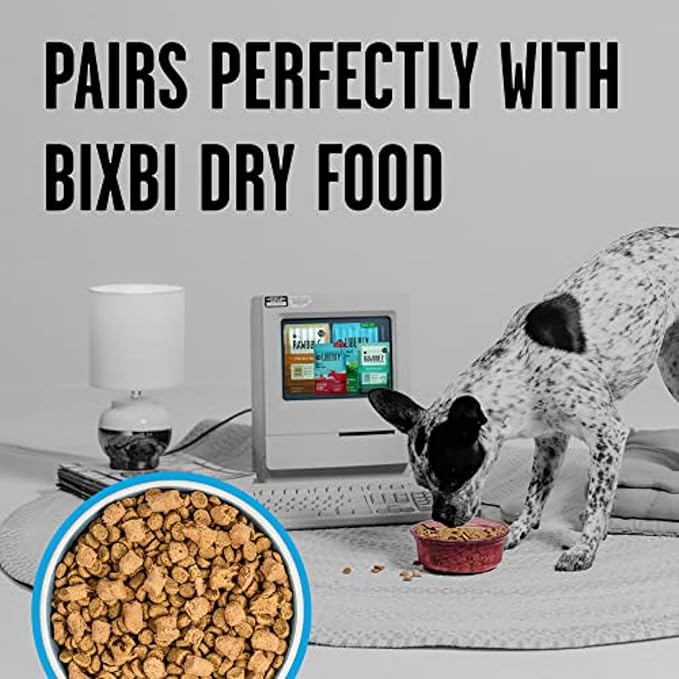 BIXBI Liberty Freeze-Dried Dog Food Topper & Treats, Chicken & Salmon – 94% Meat & Organs, No Refrigeration – USA Made, 4.5 oz