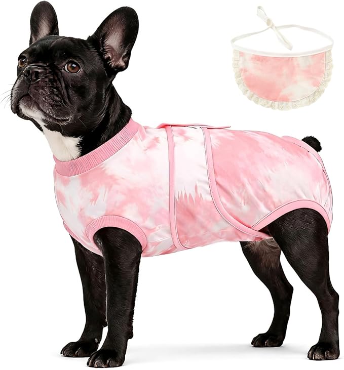 Dog Surgery Recovery Suit, E-Collar & Cone Alternative, Surgical Onesie for Dogs Female Male After Spayed Neutered, Soft Body Suits Post Spay Neuter, Pet Anti Licking Abdominal Wounds Onesies, M