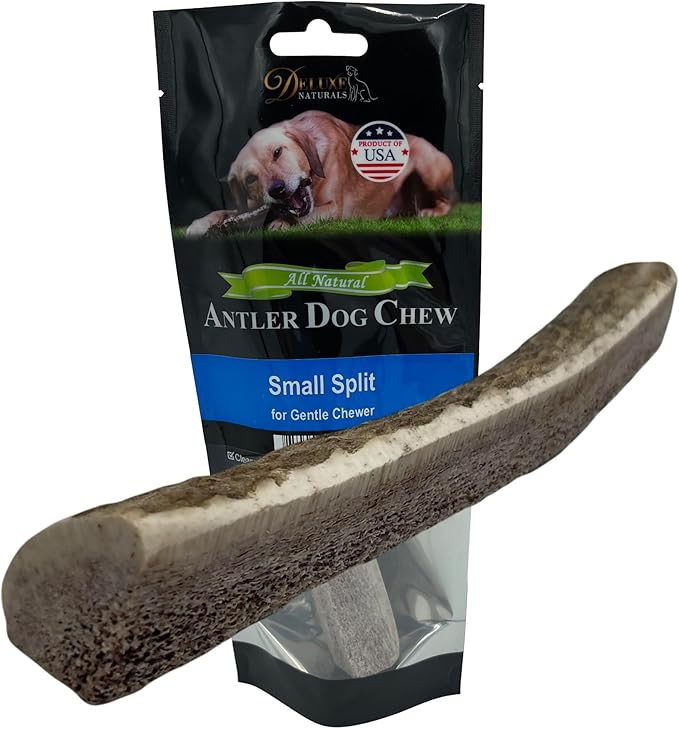1-Pack Small Split Elk Antler Dog Chew (5 to 6.5+ in) – All Natural, Premium Grade A, Odor-Free, USA-Sourced – Long-Lasting Dental Treats for Toy and Small Dogs Under 15 lbs
