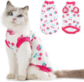 FEimaX Cat Surgery Recovery Suit Cat Onesie for Cats After Surgery Spay Surgical Cone of Shame Alternative Surgical Spay Suit for Female Cat, Post-Surgery or Skin Diseases Protection