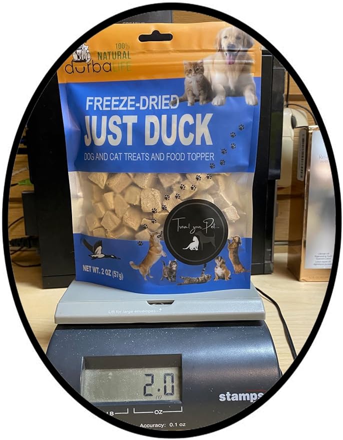 Freeze Dried Raw Duck Bites - Dog & Cat Treats Food Topper, High Protein, Single-Ingredient Composition, Ideal for Picky Eaters & Pets with Allergies (2.0 oz, Just Duck)
