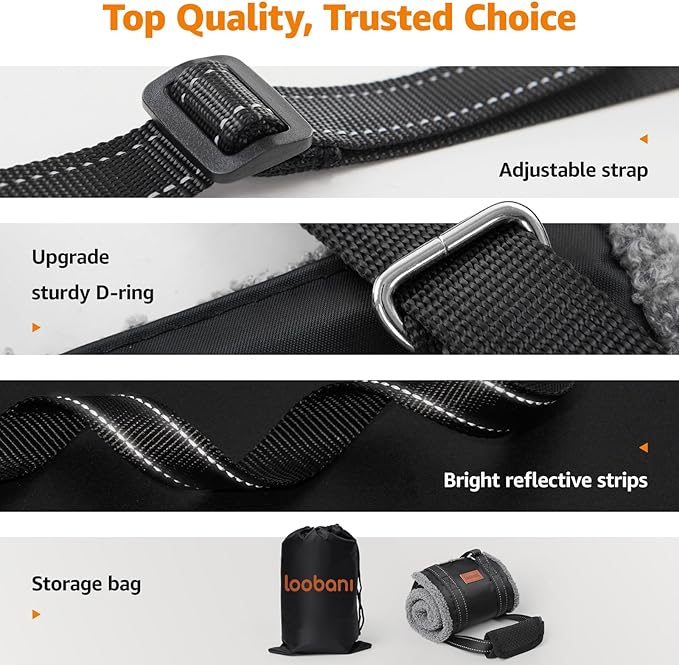 LOOBANI Dog Sling for Large Dogs Hind Leg Support, Portable Dog Lift Harness for Back Legs, Comfortable Leg Support Assistance for Elderly Dogs with Hip, ACL Brace, Senior, Injured