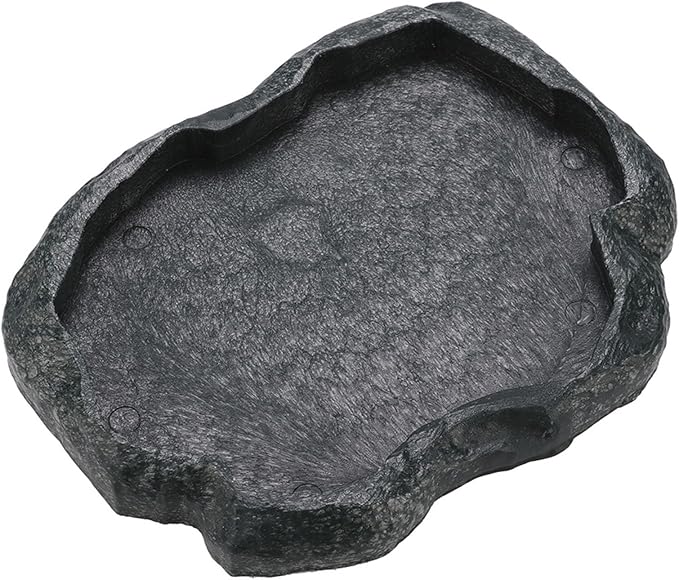Tortoise Water Dish, Resin Snake Water Bowl, Reptile Food Feeding Dish for Tortoise, Lizard, Iguana, Frog, Snake, Pet, Amphibian