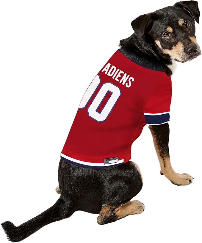 NHL Montreal Canadiens Jersey for Dogs & Cats, X-Small. - Let Your Pet Be A Real NHL Fan!