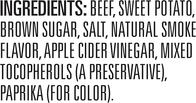 Newman's Own Beef & Sweet Potato Jerky Dog Treats, 5 oz Bag (Pack of 6) — High Protein, Grain Free, Grass-Fed as Beef First Ingredient, Chewy Wholesome Training Rewards