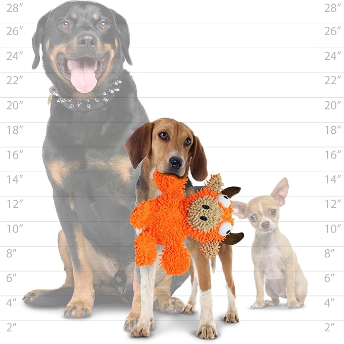 MIGHTY- Microfiber Ball - Farm – Made with Squeaker Balls and Minimal Stuffing. Strong & Tough. Interactive Play. Machine Washable & Floats (Bull, Medium 2 Pack)