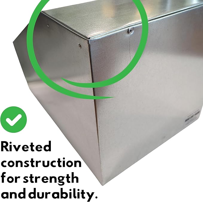 XL Rabbit Nest Box – Galvanized Metal, Removable Floor – Durable, Easy to Clean, Chew-Proof, Nesting Box for Large to Giant Breeds - Rabbit Breeding, Indoor & Outdoor Use, Ideal for Homesteaders