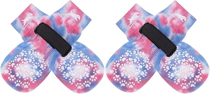 EXPAWLORER Anti Slip Dog Socks to Prevent Licking Paws, Dog Shoes for Hot Pavement, Dog Booties for Small Medium Large Senior Dogs, Traction Control Boots & Paw Protectors for Hardwood Floors