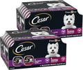 Cesar Wet Dog Food Classic Loaf in Sauce, Filet Mignon Flavor and Porter House Flavor, 3.5 oz. Easy Peel Trays, 12 Count (Pack of 2)