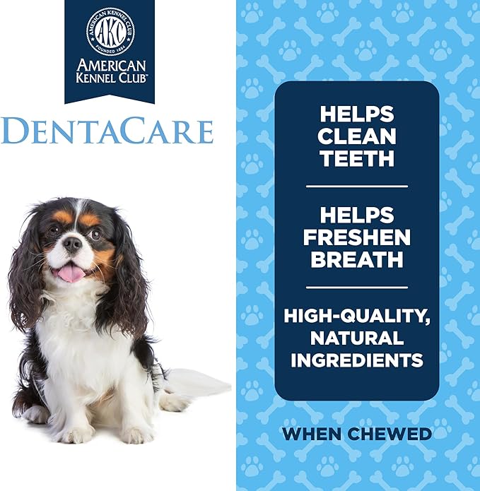 American Kennel Club Dentacare Dental Bone Dog Treats, Good for Dog Dental Health, for Small and Extra Small Breeds, 21 Count
