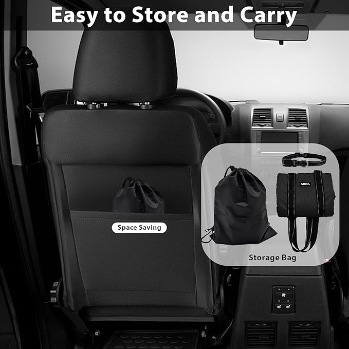 AIITLE Dog Carrier Sling for Large Dogs - Adjustable Anti-Slip Lift Harness with Detachable Reflective Collar & Thick Plush Padding, Mobility Aid for Hind Leg Support, Senior and Rehab (Black, XL)