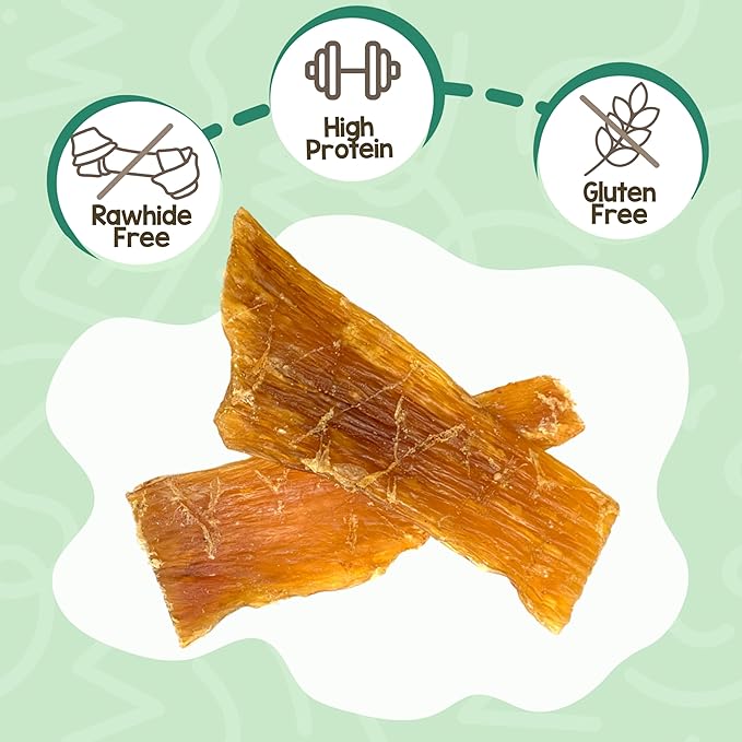 Nature Gnaws Beef Paddywack Tendons for Dogs 5-6" (5 Count) - Long Lasting for Aggressive Chewers - Natural Beef Dog Chew Bones - Rawhide Free