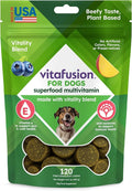VitaFusion for Dogs Superfood Multivitamin – Daily Immune, Skin & Bone Support with Vitamins A, D & E + Antioxidant Superfoods – Vet Formulated Wellness for Puppies to Senior Dogs, 120 Chews.