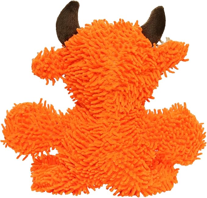 MIGHTY- Microfiber Ball - Farm – Made with Squeaker Balls and Minimal Stuffing. Strong & Tough. Interactive Play. Machine Washable & Floats (Bull, Medium 2 Pack)