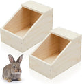 Maxcheck 2 Pack Wood Rabbit Nesting Box, 18x12x12 Inch Wooden Hutch Hideout for Breeding, Natural Burrow Den Alternative for Rabbits & Small Animals