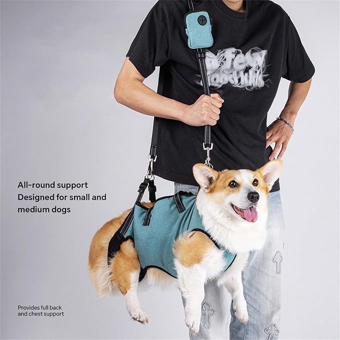 Senior Dog Lift Harness with Reinforced Padding for Post Surgical Let Adjustable for Outdoor Activity Dog Mobility Aid