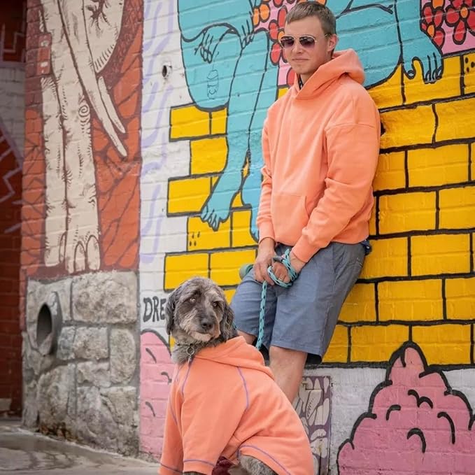 Blueberry Pet Hoodie – 14″ Soft Cotton‑Blend Winter Sweatshirt, Coral, Award‑Winning Small‑Dog Jersey