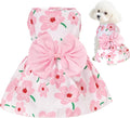 choyaxo Floral Dog Dress Cute Dog Skirt Pet Dress Summer Pet Clothes for Puppy Small Cats,S
