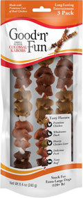 GOOD 'N' FUN Triple Flavor Colossal Kabobs Chews for Dogs, 3 Count, Treat Your Extra-Large Dog to Chews Made with Beef Hide, Chicken Liver, Chicken, Duck, Beef and Pork Flavor