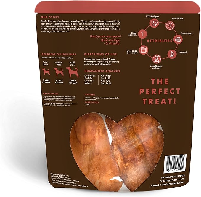 Pig Ears for Dogs (9 Count) - Long Lasting Chews for Aggressive chewers - No Hide Healthy Treat - Teeth Cleaning Treat - All Natural No Rawhide - for Small, Medium and Large Breeds
