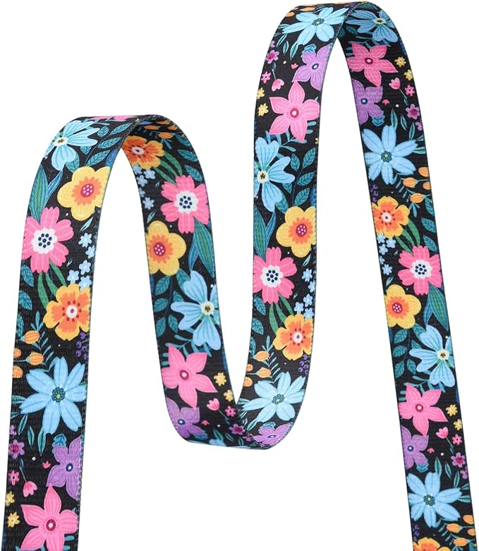 Floral Dog Collar, Adjustable Soft Nylon Pet Collar for Small Medium Large Dogs, Cute Flower Pattern Dog Collar for Girl Boy Dogs(Jungle Vibe,XS)