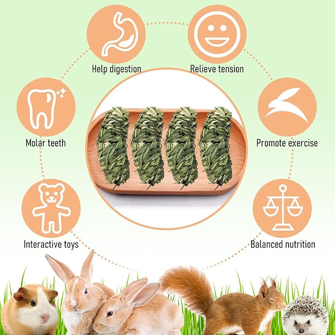 Hamiledyi Bunny Chew Toys Rabbit Rattan Grass Scratcher Climbing Tree Fun Tree Carrot Play Toys 10 Pcs Rabbit Chew Ball Timothy Grass Ball Small Animal Activity Play Chew Toys Teeth Grinding