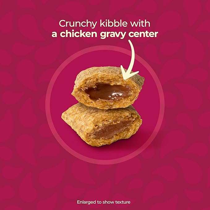 Meow Mix Gravy Bursts Dry Cat Food,Chicken,3 LB Bag,(Pack of 2)