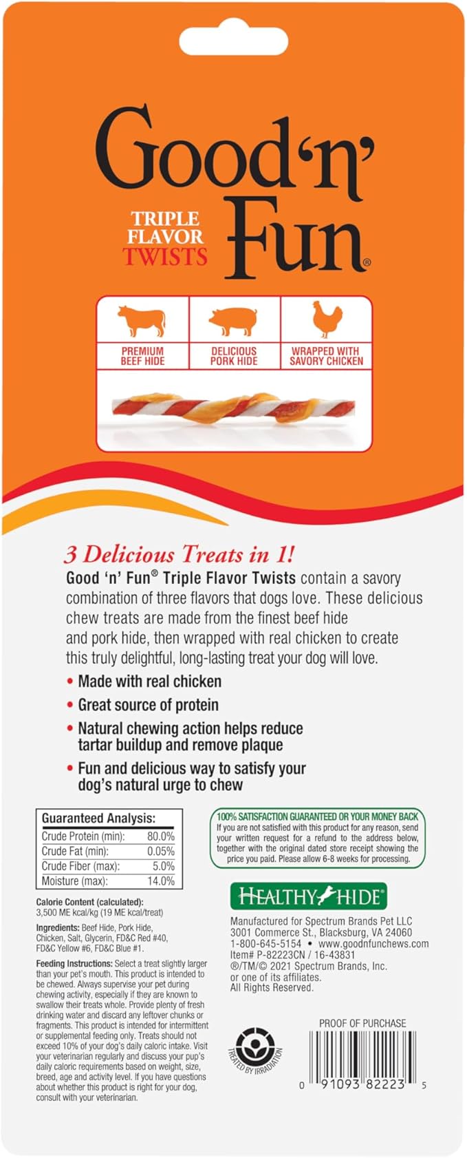 Good 'N' Fun Dog Treats, Tripe Flavor Twists, 10 Pack