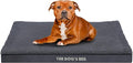 The Dog’s Bed Orthopedic Standard Foam Dog Bed Mattress, Plush Fabric, Grey, Large